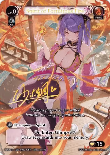 Spirit of Fortuitous Fire (003C) (003C), Radiant Origins — Grand Archive card price