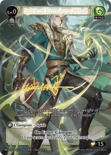 Spirit of Fortuitous Wind (009C) (009C), Radiant Origins — Grand Archive card price