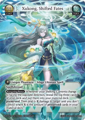 Xukong, Shifted Fates (CSR) (394), Radiant Origins — Grand Archive card price
