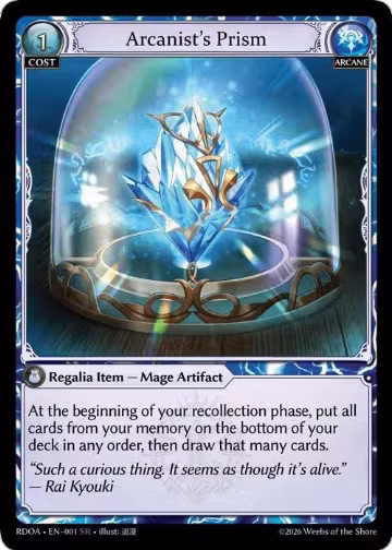 Arcanist's Prism (001), Radiant Origins — Grand Archive card price