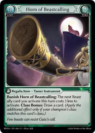 Horn of Beastcalling (006), Radiant Origins — Grand Archive card price