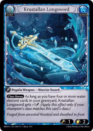 Krustallan Longsword (008), Radiant Origins — Grand Archive card price