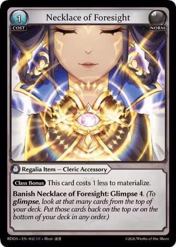 Necklace of Foresight (012), Radiant Origins — Grand Archive card price
