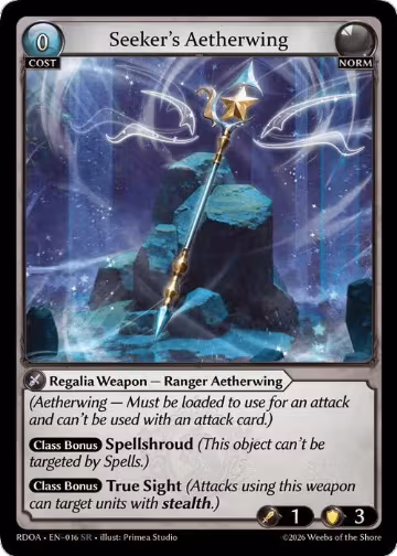 Seeker's Aetherwing (016), Radiant Origins — Grand Archive card price