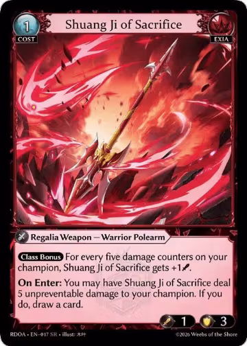 Shuang Ji of Sacrifice (017), Radiant Origins — Grand Archive card price