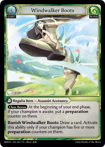 Windwalker Boots (021), Radiant Origins — Grand Archive card price