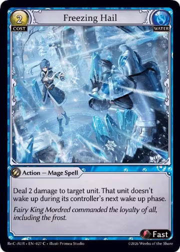 Freezing Hail (027), Mordred Re: Collection, Aurelian Regent — Grand Archive card price