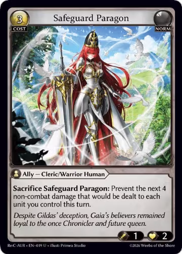Safeguard Paragon (019), Mordred Re: Collection, Aurelian Regent — Grand Archive card price