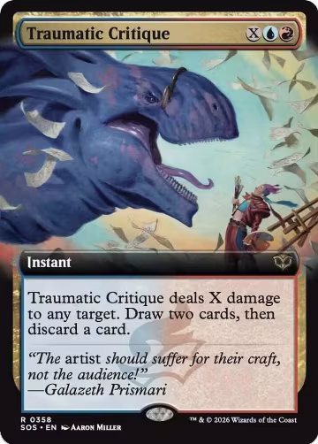 Traumatic Critique (Extended Art) (358), Secrets of Strixhaven — Magic card price