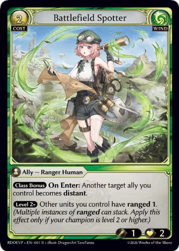 Battlefield Spotter (001), Radiant Origins Event Pack — Grand Archive card price
