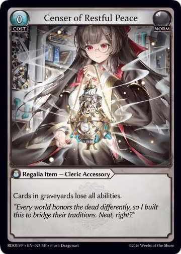 Censer of Restful Peace (021), Radiant Origins Event Pack — Grand Archive card price