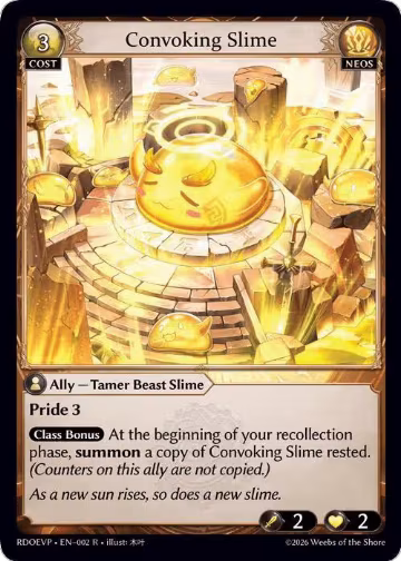 Convoking Slime (002), Radiant Origins Event Pack — Grand Archive card price
