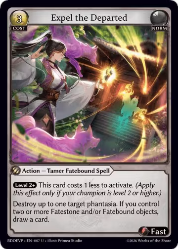 Expel the Departed (007), Radiant Origins Event Pack — Grand Archive card price