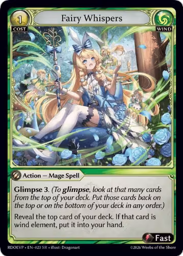 Fairy Whispers (023), Radiant Origins Event Pack — Grand Archive card price