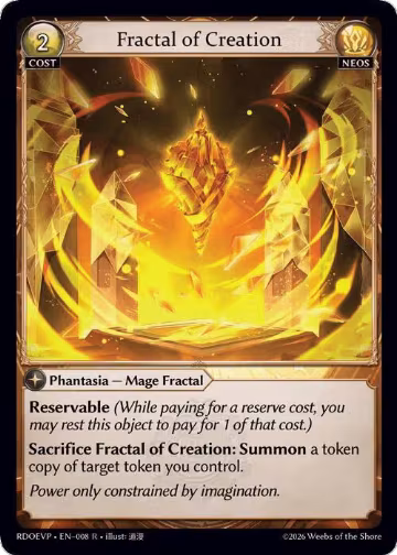 Fractal of Creation (008), Radiant Origins Event Pack — Grand Archive card price