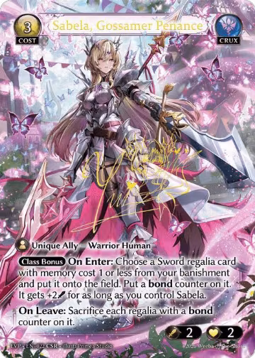 Sabela, Gossamer Penance (022), Radiant Origins Event Pack — Grand Archive card price