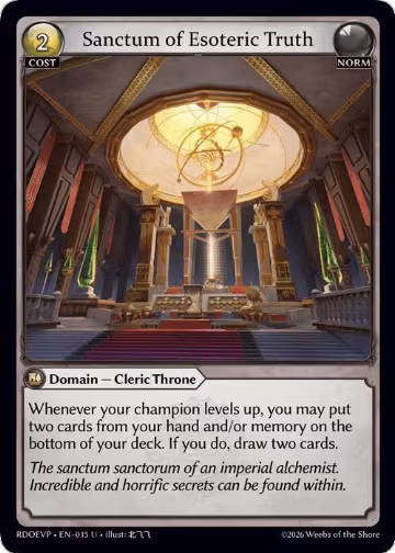 Sanctum of Esoteric Truth (015), Radiant Origins Event Pack — Grand Archive card price