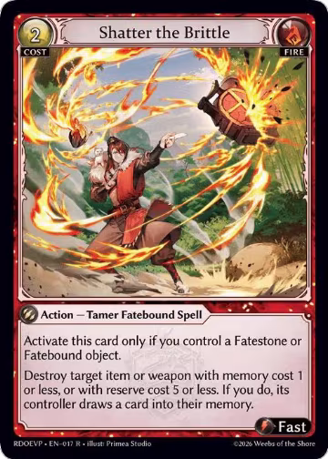 Shatter the Brittle (017), Radiant Origins Event Pack — Grand Archive card price