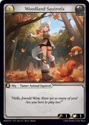 Woodland Squirrels (026), Radiant Origins Event Pack — Grand Archive card price