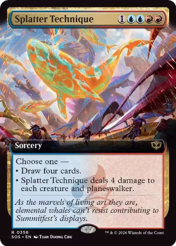Splatter Technique (Extended Art) (356), Secrets of Strixhaven — Magic card price