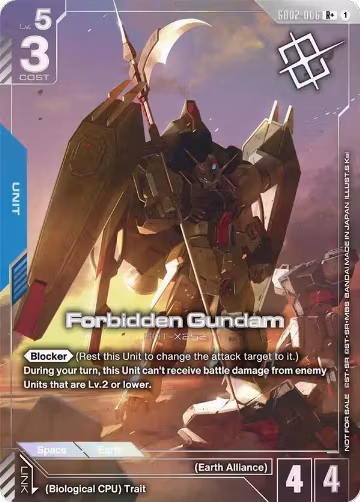 Forbidden Gundam (Store Tournament Winner Pack 04) (GD02-006), Gundam Promotional Cards — Gundam card price