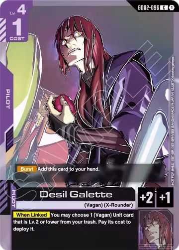 Desil Galette (Store Tournament Participant Pack 04) (GD02-096), Gundam Promotional Cards — Gundam card price