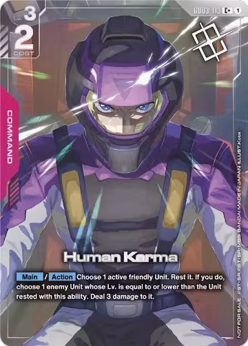 Human Karma (Store Tournament Winner Pack 04) (GD03-113), Gundam Promotional Cards — Gundam card price