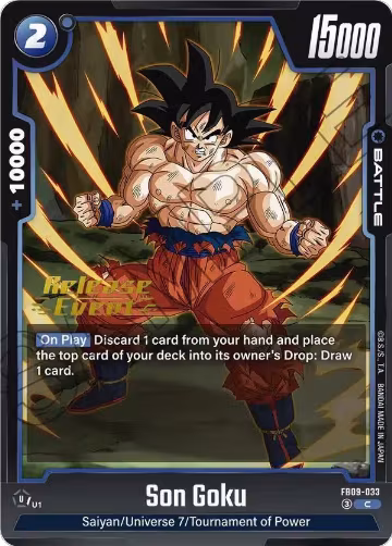 Son Goku - FB09-033 (FB09-033), Dual Evolution Release Event Cards — DB Fusion card price