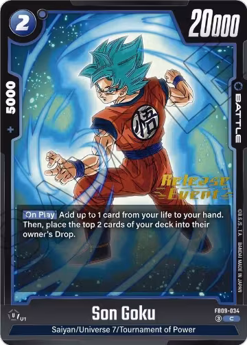 Son Goku - FB09-034 (FB09-034), Dual Evolution Release Event Cards — DB Fusion card price