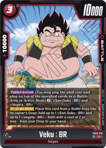 Veku : BR - FB09-016 (FB09-016), Dual Evolution Release Event Cards — DB Fusion card price