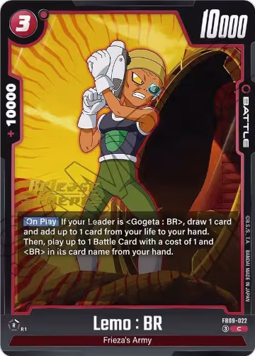 Lemo : BR (FB09-022), Dual Evolution Release Event Cards — DB Fusion card price