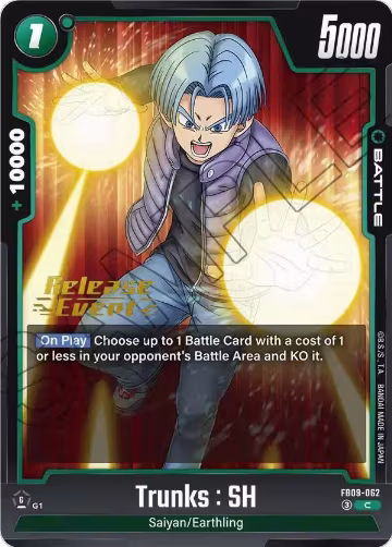 Trunks : SH (FB09-062), Dual Evolution Release Event Cards — DB Fusion card price