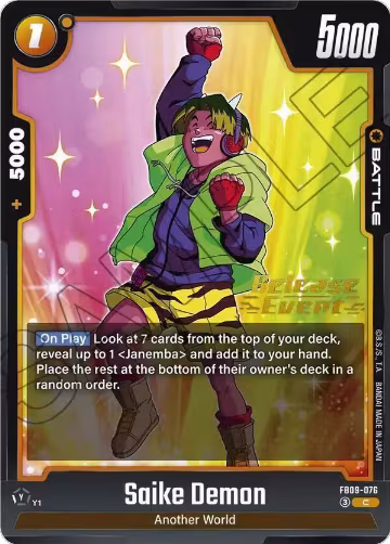 Saike Demon (FB09-076), Dual Evolution Release Event Cards — DB Fusion card price