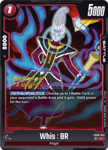 Whis : BR (FB09-003), Dual Evolution Release Event Cards — DB Fusion card price