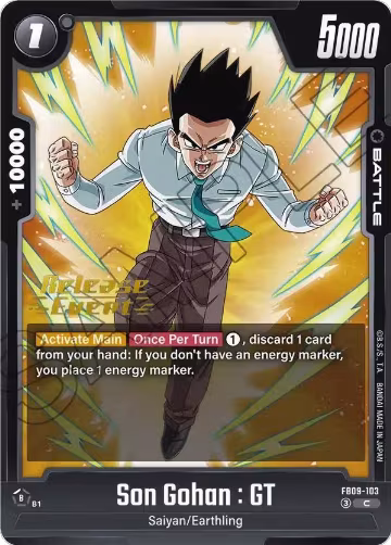 Son Gohan : GT - FB09-103 (FB09-103), Dual Evolution Release Event Cards — DB Fusion card price