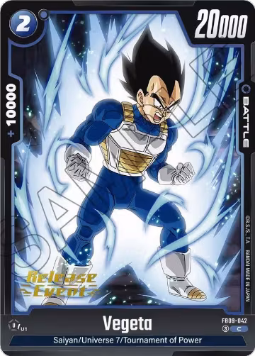 Vegeta - FB09-042 (FB09-042), Dual Evolution Release Event Cards — DB Fusion card price