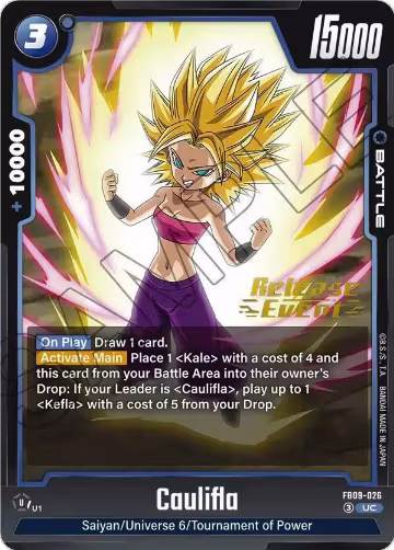 Caulifla (FB09-026), Dual Evolution Release Event Cards — DB Fusion card price