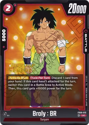 Broly : BR (FB09-015), Dual Evolution Release Event Cards — DB Fusion card price