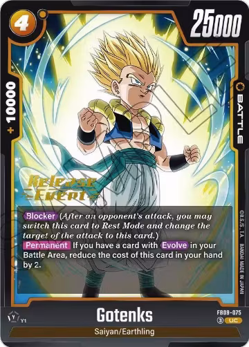 Gotenks - FB09-075 (FB09-075), Dual Evolution Release Event Cards — DB Fusion card price