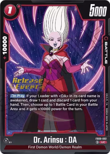 Dr. Arinsu : DA (FB09-002), Dual Evolution Release Event Cards — DB Fusion card price