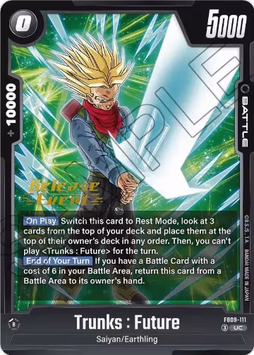 Trunks : Future (FB09-111), Dual Evolution Release Event Cards — DB Fusion card price