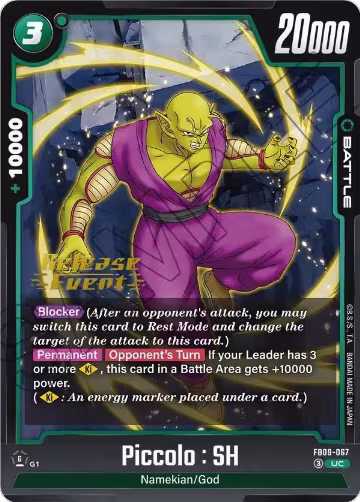 Piccolo : SH - FB09-067 (FB09-067), Dual Evolution Release Event Cards — DB Fusion card price