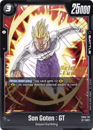 Son Goten : GT - FB09-102 (FB09-102), Dual Evolution Release Event Cards — DB Fusion card price