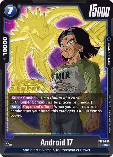 Android 17 - FB09-029 (FB09-029), Dual Evolution Release Event Cards — DB Fusion card price
