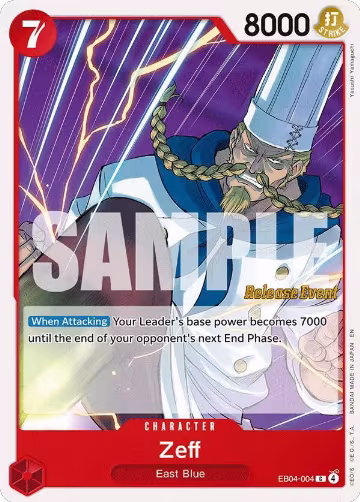 Zeff (EB04-004), Adventure on Kami's Island Release Event Cards — One Piece card price