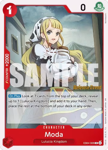 Moda (EB04-006), Adventure on Kami's Island Release Event Cards — One Piece card price