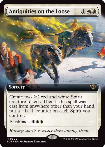 Antiquities on the Loose (Extended Art) (308), Secrets of Strixhaven — Magic card price