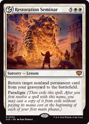 Restoration Seminar (30), Secrets of Strixhaven — Magic card price