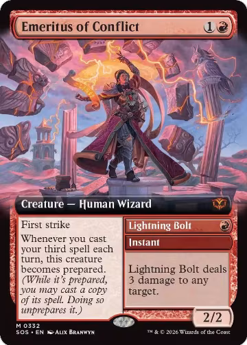 Emeritus of Conflict (Extended Art) (332), Secrets of Strixhaven — Magic card price