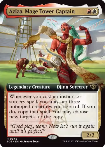 Aziza, Mage Tower Captain (Extended Art) (345), Secrets of Strixhaven — Magic card price